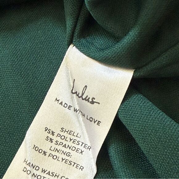 Lulu’s Glimpse Of Glamour Bell Sleeve Dress NEW Forrest Green - Picture 9 of 9